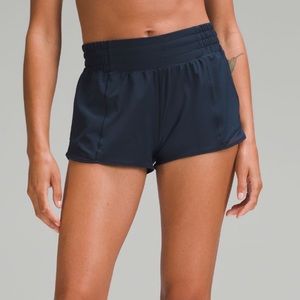 LULULEMON HIGH WAISTED HOTTY HOT 2.5 INSEAM NAVY